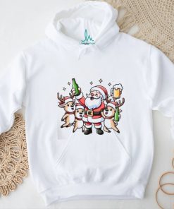 Santa and Reindeer beer singalong Christmas shirt