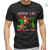 Santa bronc riding giddy up pick up your feet Christmas shirt