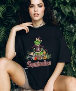 Santa grinch and Dog Florida State Seminoles Football christmas Tshirt
