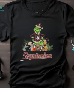 Santa grinch and Dog Florida State Seminoles Football christmas Tshirt