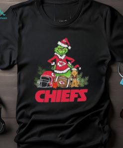 Santa grinch and Dog Kansas City Chiefs christmas Tshirt