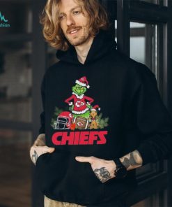 Santa grinch and Dog Kansas City Chiefs christmas Tshirt