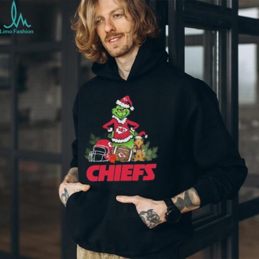Santa grinch and Dog Kansas City Chiefs christmas Tshirt