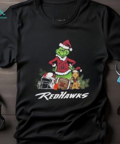 Santa grinch and Dog Miami RedHawks Football christmas Tshirt