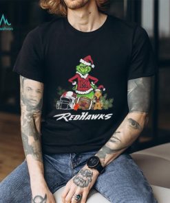 Santa grinch and Dog Miami RedHawks Football christmas Tshirt