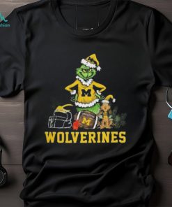 Santa grinch and Dog Michigan Wolverines Football christmas sweater