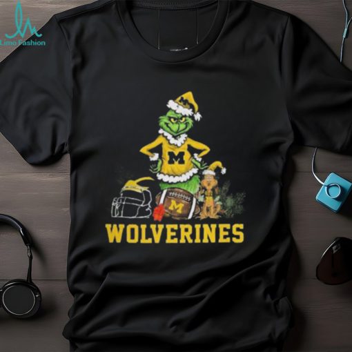 Santa grinch and Dog Michigan Wolverines Football christmas sweater