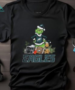 Santa grinch and Dog Philadelphia Eagles christmas Tshirt