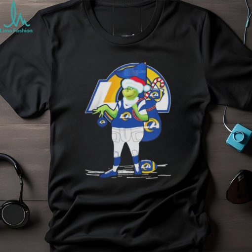 Santa grinch los angeles rams gift Christmas shirt