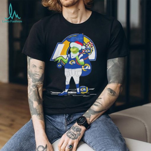 Santa grinch los angeles rams gift Christmas shirt