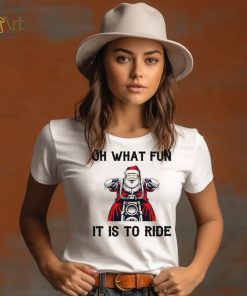 Santa riding motorbikes oh what fun it is to ride Christmas shirt