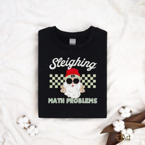 Santa sleighing math problems shirt