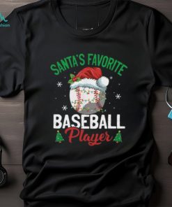 Santa's Favorite Baseball Player Christmas Baseball Classic T Shirt