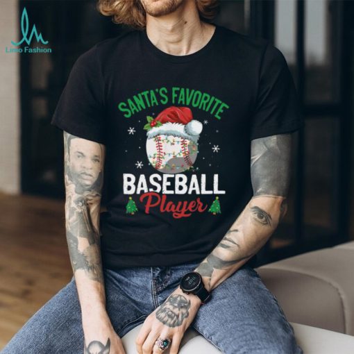 Santa’s Favorite Baseball Player   Christmas Baseball Classic T Shirt