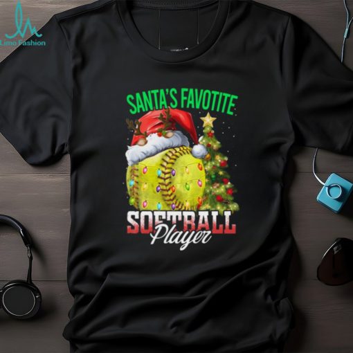 Santa’s Favorite Softball Player   Christmas Softball Classic T Shirt