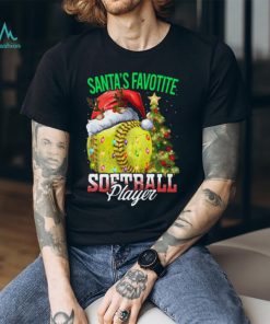 Santa's Favorite Softball Player Christmas Softball Classic T Shirt