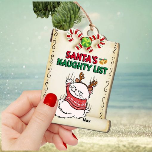 Santa’s Naughty List TT Personalized Ornament