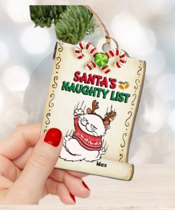 Santa’s Naughty List TT Personalized Ornament