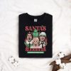 Dogs Dachshund santa pine tree merry christmas shirt