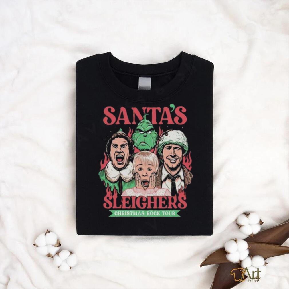 Santa’s Sleighers Christmas Rock Tour T Shirt Santa’s Sleighers Christmas Rock Tour T Shirt