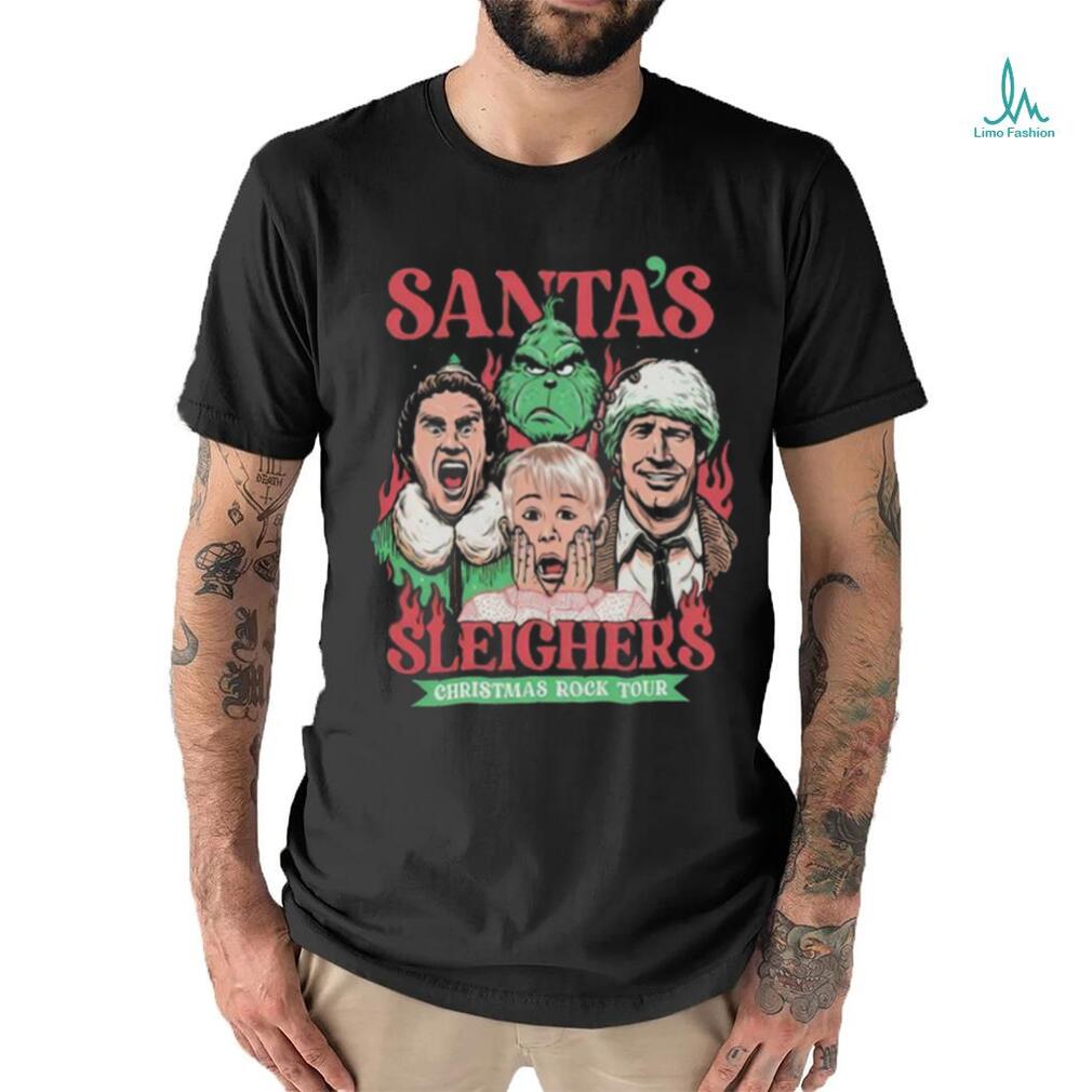 Santa’s Sleighers Christmas Rock Tour T Shirt Santa’s Sleighers Christmas Rock Tour T Shirt