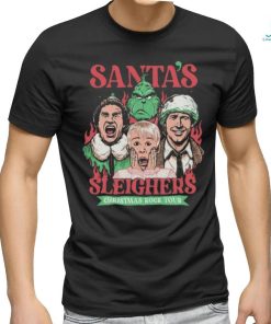 Santa’s Sleighers Christmas Rock Tour T Shirt, hoodie, sweater, long sleeve and tank top Santa’s Sleighers Christmas Rock Tour T Shirt