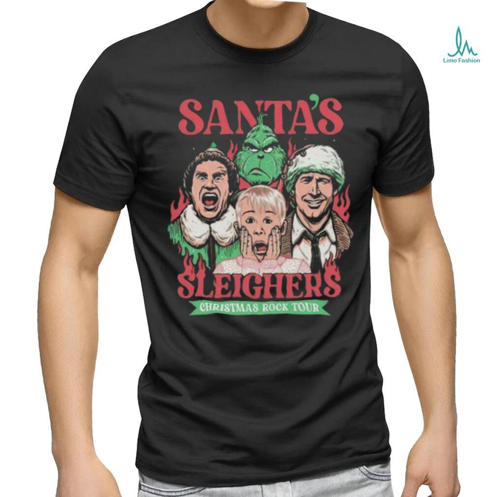 Santa’s Sleighers Christmas Rock Tour T Shirt Santa’s Sleighers Christmas Rock Tour T Shirt