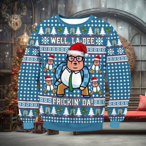 Saturday Night Live Matt Foley Well La Dee Frickin Da Ugly Christmas Sweater Christmas Gift Bule