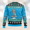 Santa’s Log on the Fire Ugly Christmas Sweater Gift Holidays