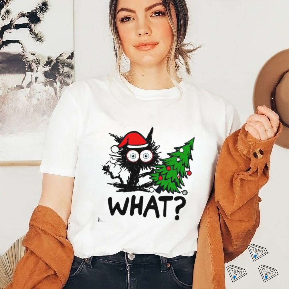 Scary Black Cat Christmas Tree Shirt Scary Black Cat Christmas Tree Shirt