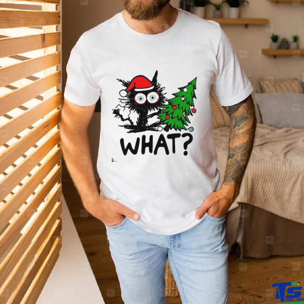 Scary Black Cat Christmas Tree Shirt Scary Black Cat Christmas Tree Shirt