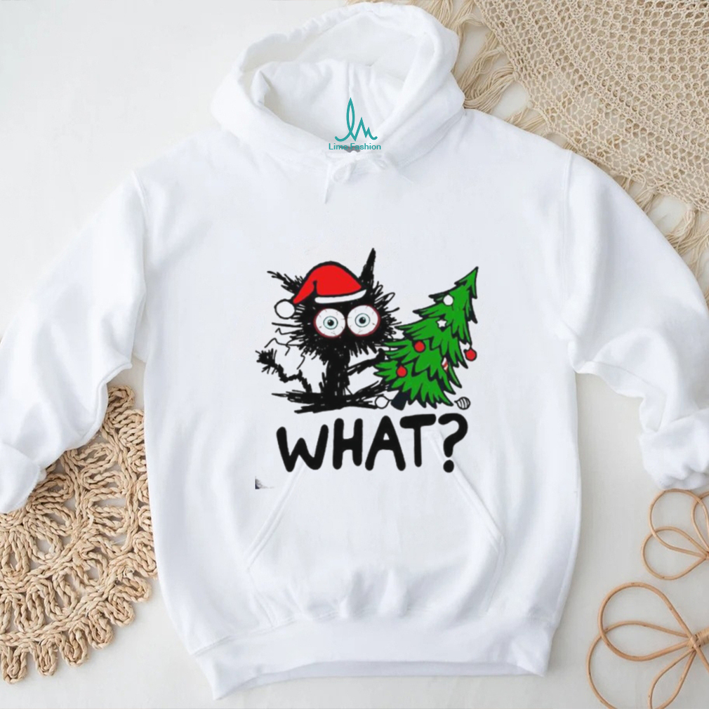 Scary Black Cat Christmas Tree Shirt Scary Black Cat Christmas Tree Shirt