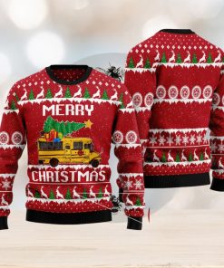 School Bus Merry Christmas Ugly Christmas Sweater