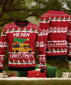 School Bus Merry Christmas Ugly Christmas Sweater