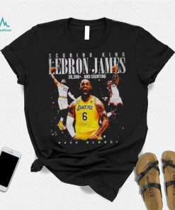Scoring King Lebron James 38388 and counting vintage shirt
