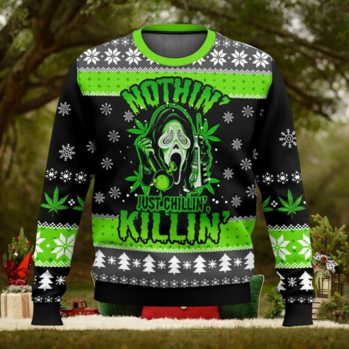 Scream Just Chilling Ugly Christmas Sweater 2023 Christmas Gift 3D Sweater