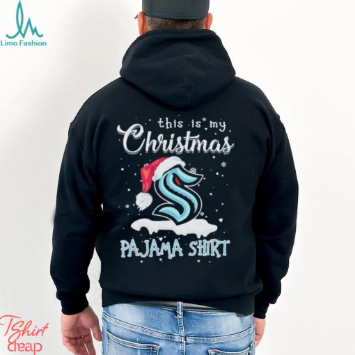 Seattle Kraken Logo Santa Hat This Is My Christmas Pajama Shirt