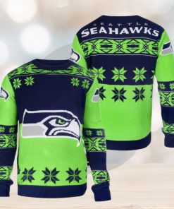 Seattle Seahawks Big Logo Nfl Ugly Christmas Sweaters