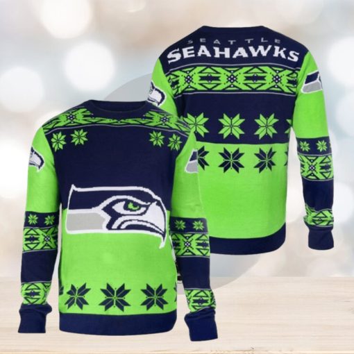 Seattle Seahawks Big Logo Nfl Ugly Christmas Sweaters