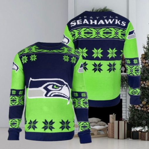 Seattle Seahawks Big Logo Nfl Ugly Christmas Sweaters