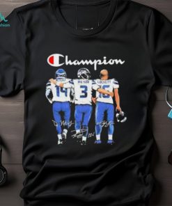 Seattle Seahawks Champion Metcalf Wilson And Lockett Signatures T Shirt