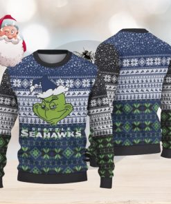 Seattle Seahawks Christmas Grinch AOP Sweater