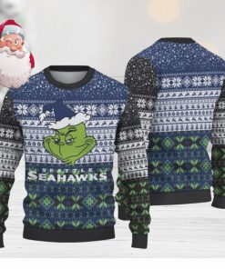 Seattle Seahawks Christmas Grinch AOP Sweater