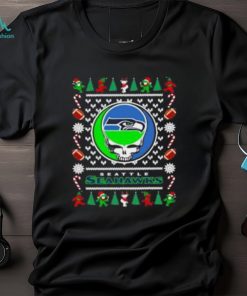 Seattle Seahawks Grateful Dead Ugly Christmas T Shirt