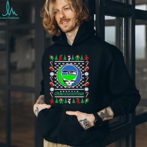 Seattle Seahawks Grateful Dead Ugly Christmas T Shirt