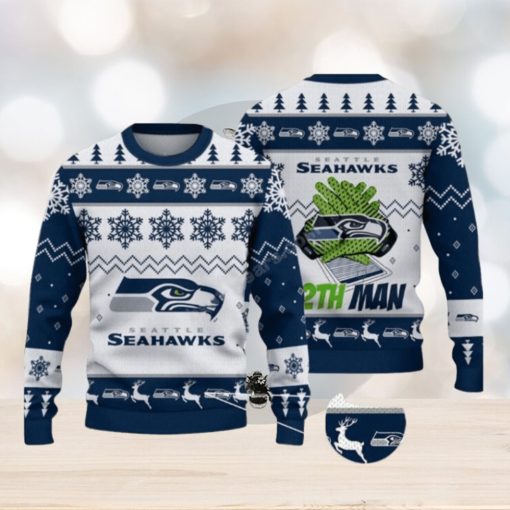 Seattle Seahawks Nfl Big Logo Ugly Christmas Sweaters