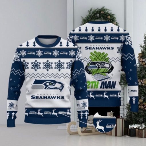 Seattle Seahawks Nfl Big Logo Ugly Christmas Sweaters