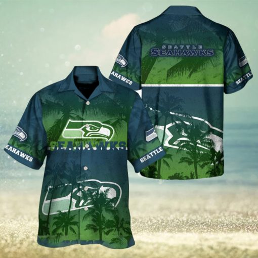 Seattle Seahawks Palm Hawaiian Shirt