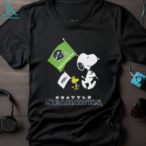 Seattle Seahawks Snoopy Flags Funny Classic T Shirt