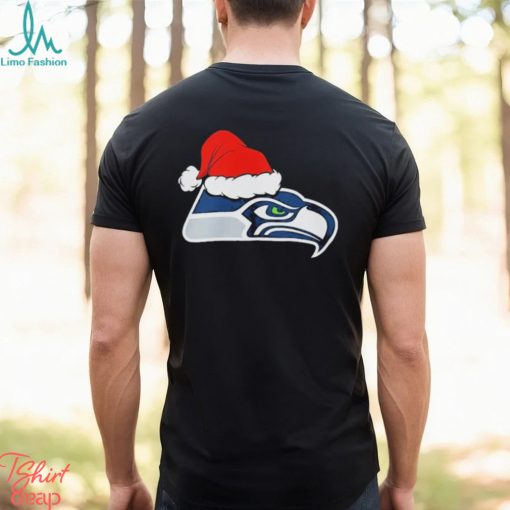 Seattle Seahawks logo Santa Hat Christmas 2023 Shirt